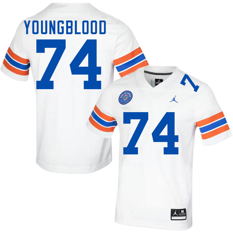Jack Youngblood Florida Jersey,Florida Gators #74 Jack Youngblood Jersey Youth Uniforms-Throwback White